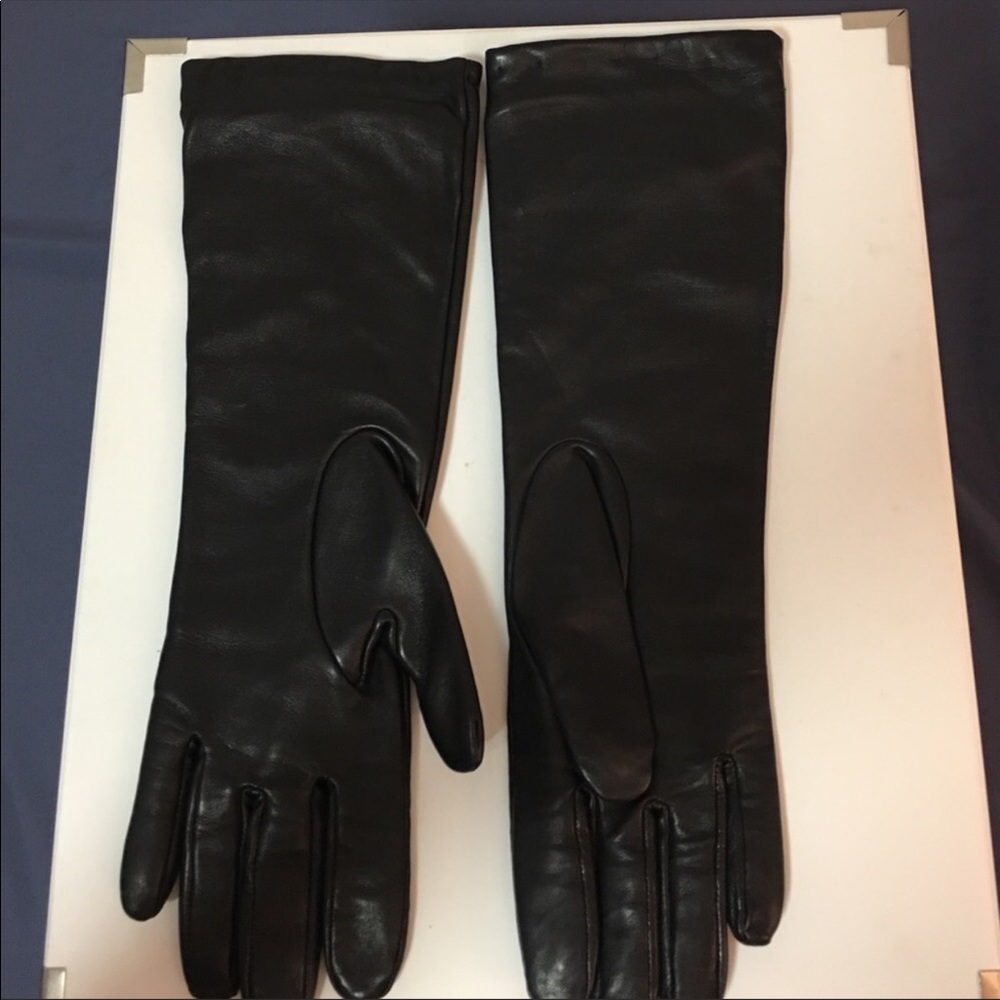 Long leather gloves